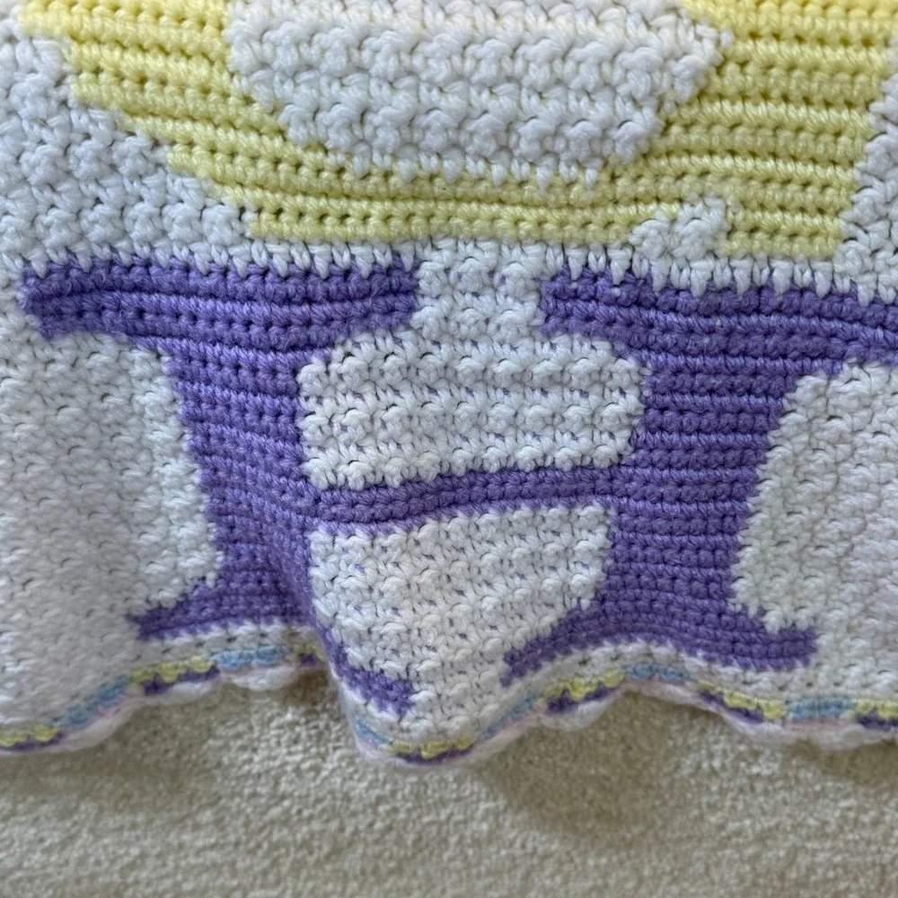 Crocheted Baby Blanket‎ Personalized Hayleigh Handmade Knit Soft Baby Blanket